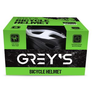 Велосипедний шолом Grey’s М чорно-білий матовий