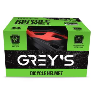 Велосипедний шолом Grey’s М чорно-червоний матовий