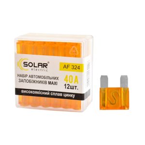 Набір запобіжників Solar ‘максі’, цинковий сплав 40А, 12шт