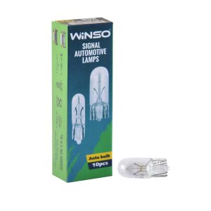 Лампа розжарювання Winso 12V W5W 5W W2.1×9.5d, 10шт