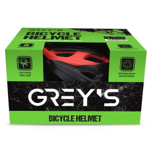 Велосипедний шолом Grey’s L чорний-червоний матовий