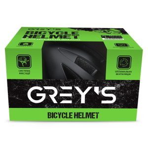 Велосипедний шолом Grey’s із блимавкою L чорний матовий
