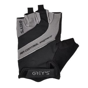 Велорукавиці Grey’s з короткими пальцями та гелевими вставками, чорно-сірі М GR18352