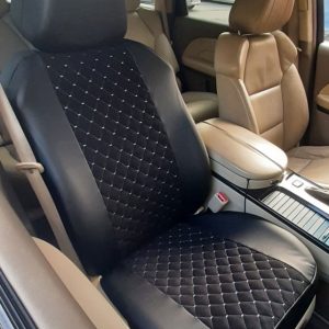Чохли на сидіння, універсальні авточохли для Daewoo Nexia, екошкіра + алькантара, повний комплект