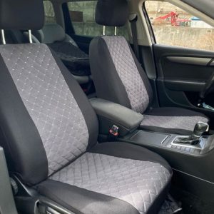 Чохли на сидіння, універсальні авточохли для Daewoo Matiz, тканина + алькантара, повний комплект