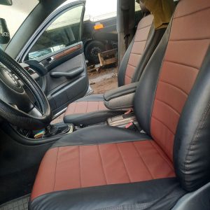 Чохли на сидіння, модельні авточохли для Ауді (Audi A6 II (C5) 2001-2005, екошкіра лайт, повний комплект