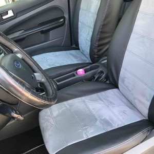 Чохли на сидіння, модельні авточохли для Ford Fiesta MK-5 екошкіра + антара, повний комплект