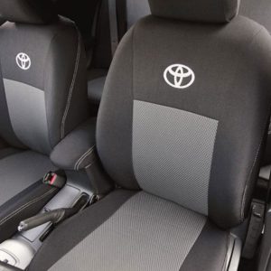 Чохли на сидіння, модельні авточохли для Toyota Auris з автотканини, повний комплект
