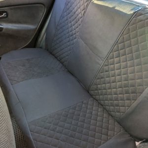 Чохли на сидіння, універсальні авточохли для Ланос (Daewoo Lanos), тканина + алькантара, повний комплект